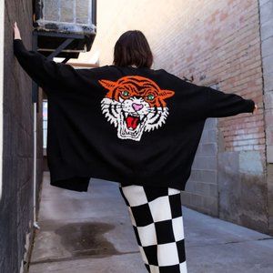Hear Me Roar Oversized Tiger Cardigan